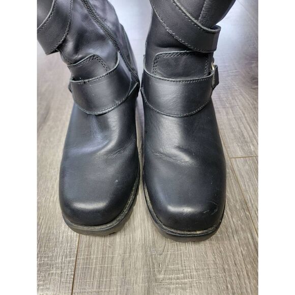 Harley-Davidson® Women's Amber Black Leather size 8.5 Motorcycle Boots D85514 - Picture 3 of 5